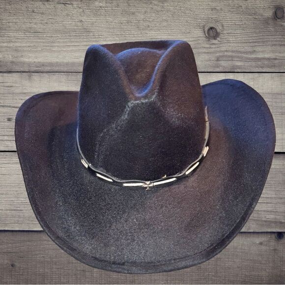 Pigalle black felt gone country cowgirl hat! New!! Unisex main image 9